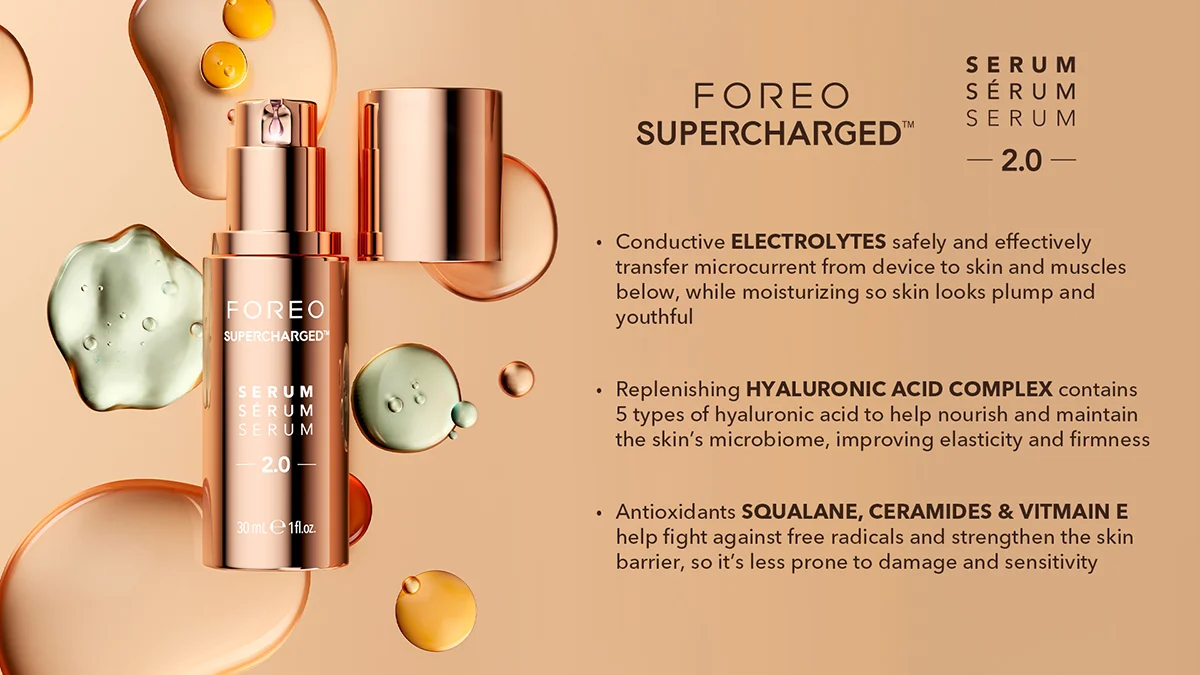 FOREO supercharged microcurrent conductive serum
